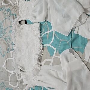 White Off-Shoulder Ruffle Top